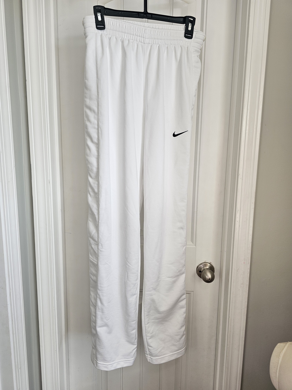 Nike White Swoosh Tear Away Track Pants